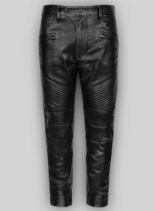 Leather  Biker Jeans - Style #555