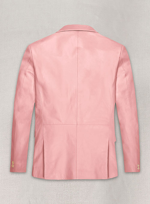 Light Pink Leather Blazer