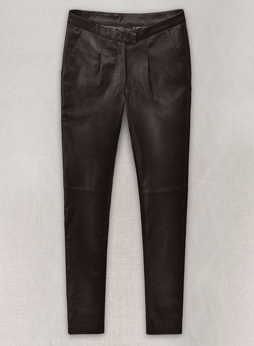 Lily Collins Leather Pants