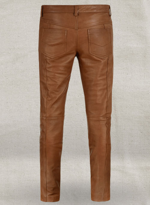 Log Cabin Brown Wax Noach Leather Pants