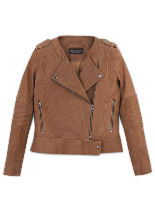 Light Vintage Tan Hide Leather Jacket # 220