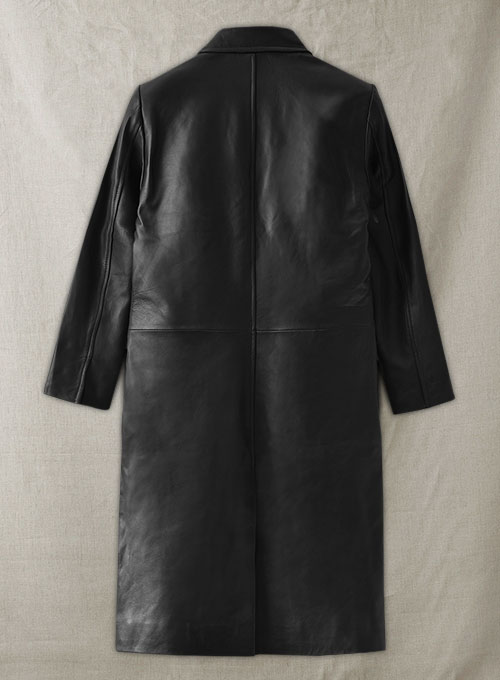 Margot Robbie Wolf Of Wall Street Leather Long Coat