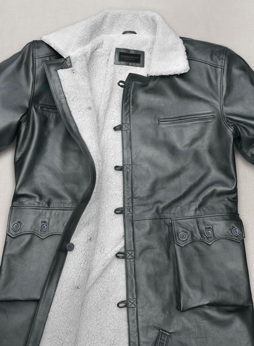 Metallic Lurex Gray Tom Hardy Trench Coat