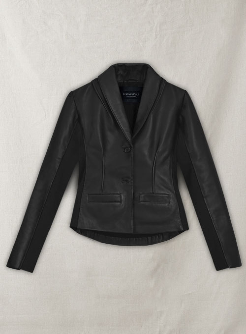 Modern Stretch Leather Blazer