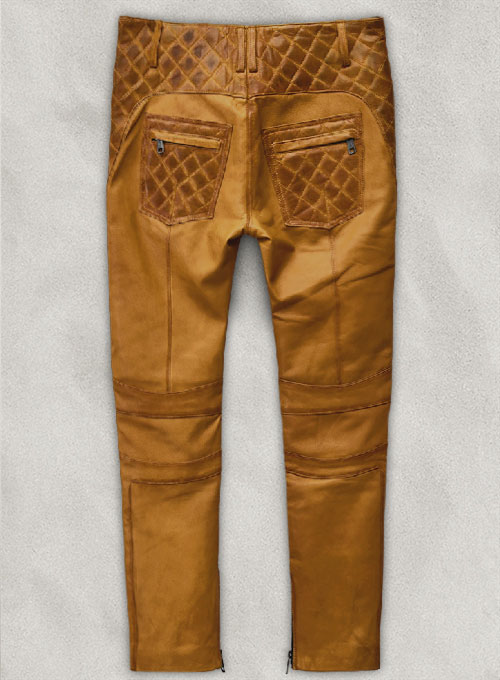 Outlaw Burnt Mustard Leather Pants