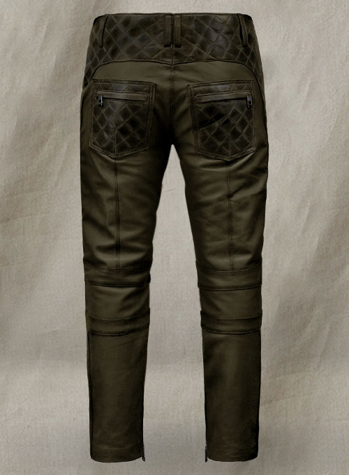 Outlaw Burnt Olive Leather Pants