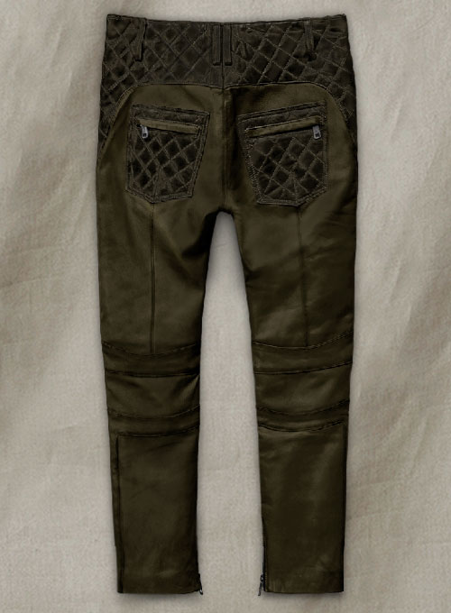 Outlaw Burnt Olive Leather Pants