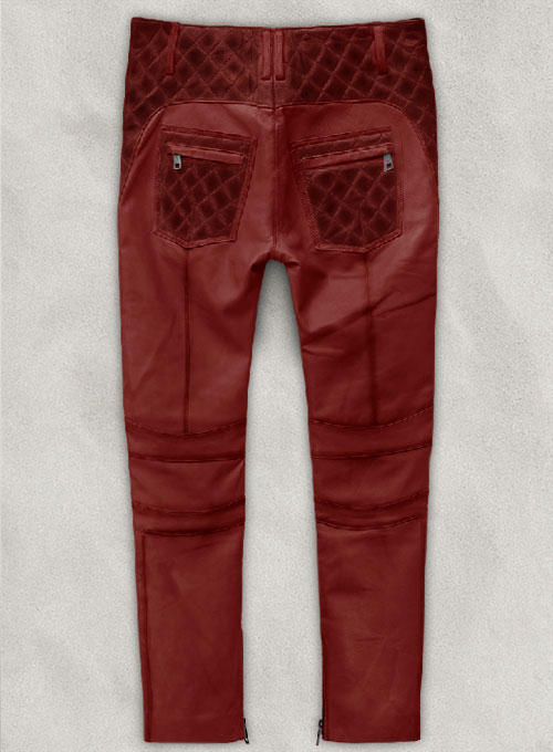 Outlaw Burnt Red Leather Pants