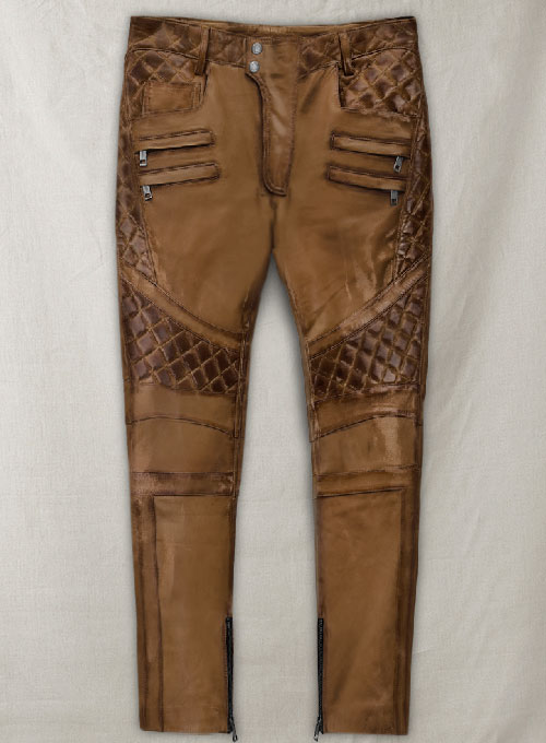 Outlaw Burnt Tan Leather Pants
