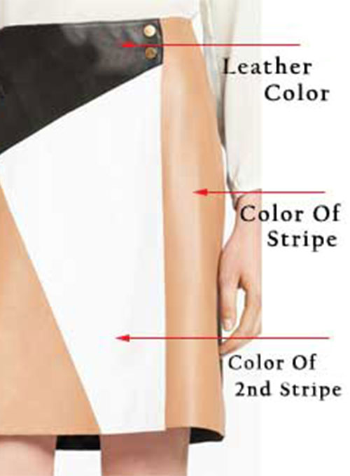 Patchwork Leather Skirt - # 458