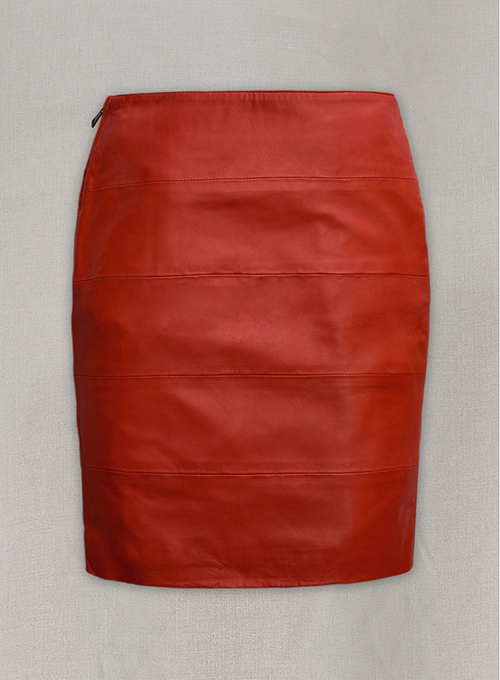 Ribbed Leather Skirt - # 445