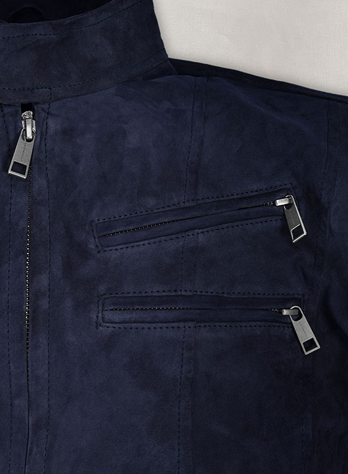 Dark Slate Purple Suede Leather Jacket # 700