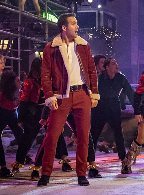 Ryan Reynolds Spirited Leather Jacket and Pants Set
