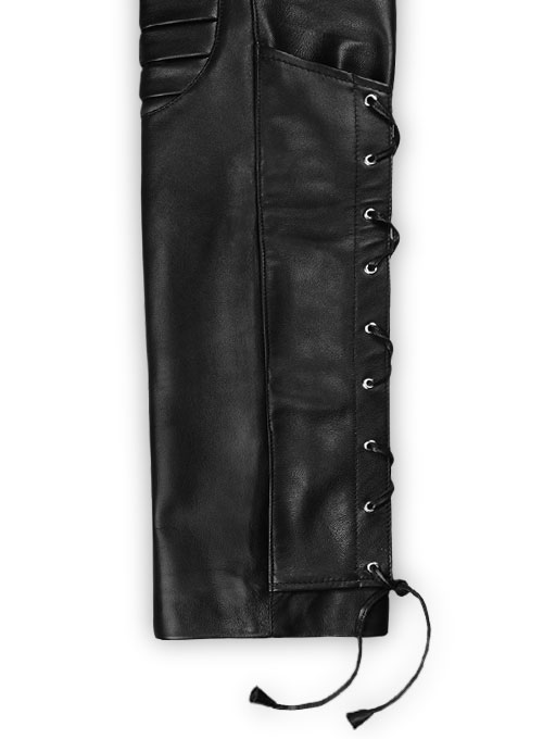 Ryder Leather Biker Jeans