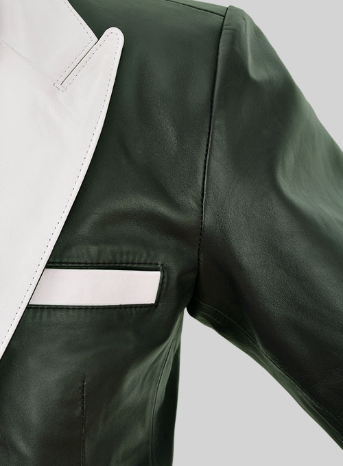 Soft Deep Olive Wax Hampton Leather Blazer