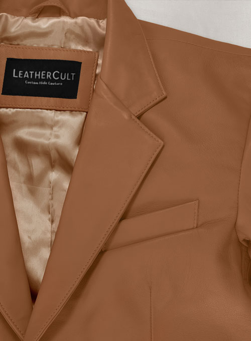 Soft Hunter Tan Leather Blazer