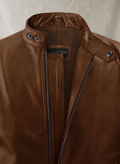 Spanish Brown Michael Fassbender Leather Jacket #2