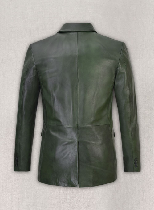 Spanish Green Leather Blazer