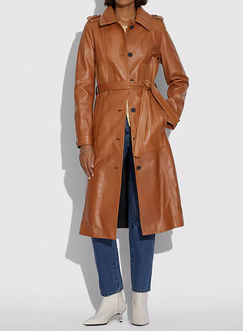 Street Style Leather Long Coat Street Style Leather Long Coat