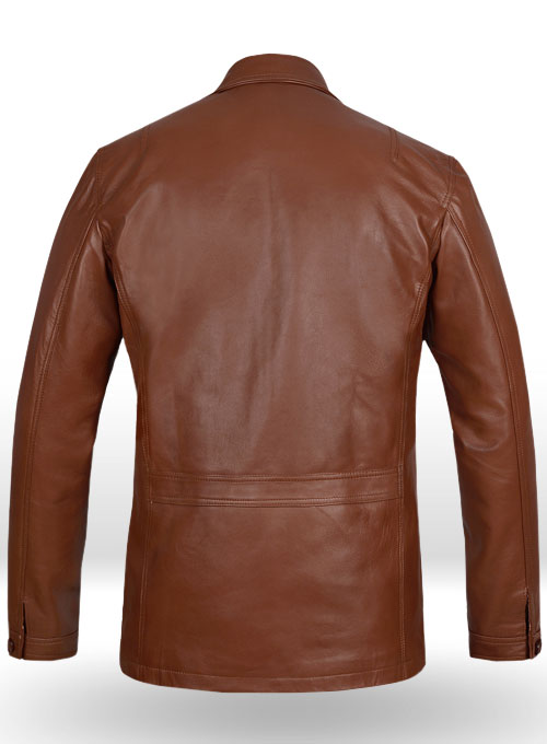 Tan Brown Daniel Craig Leather Blazer