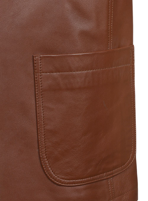 Tan Brown Daniel Craig Leather Blazer
