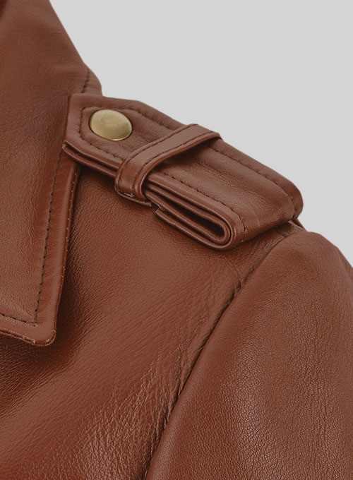 Tan Brown Jennifer Aniston Leather Jacket