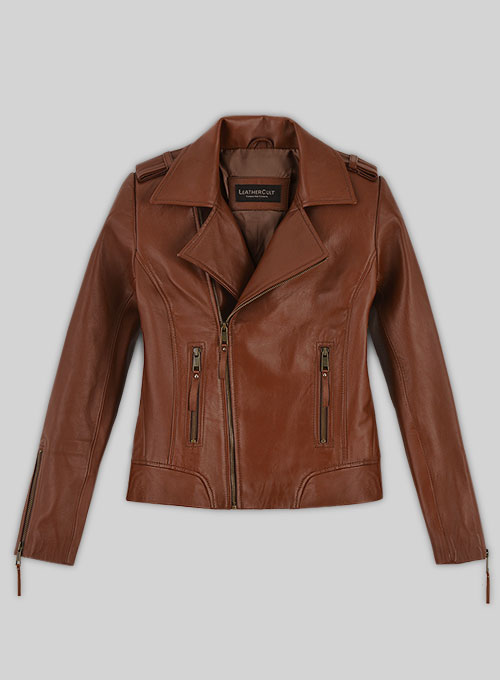 Tan Brown Jennifer Aniston Leather Jacket