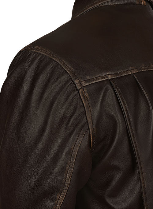 Rubbed Brown Taylor Lautner The Twilight Saga Leather Jacket