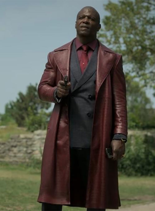 Terry Crews The Killer Game Leather Long Coat