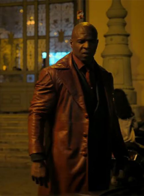 Terry Crews The Killer Game Leather Long Coat