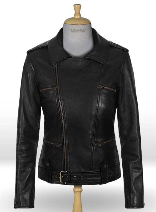 Thick Black Brie Larson Captain Marvel Leather Jacket