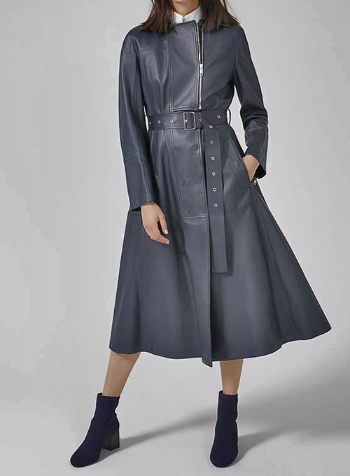 Thora Leather Long Coat Thora Leather Long Coat