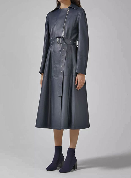 Thora Leather Long Coat Thora Leather Long Coat