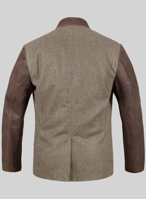 Tweed Leather Combo Blazer # 652 - Click Image to Close
