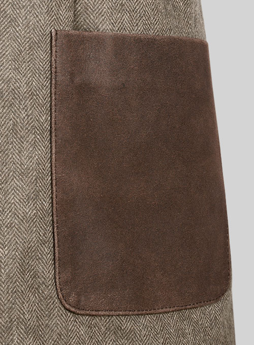 Tweed Leather Combo Blazer # 652 - Click Image to Close