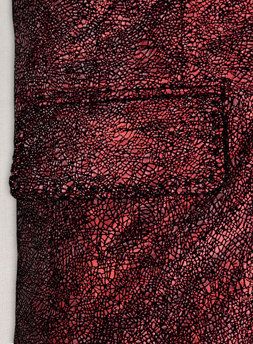 Twilight Red Medieval Leather Blazer
