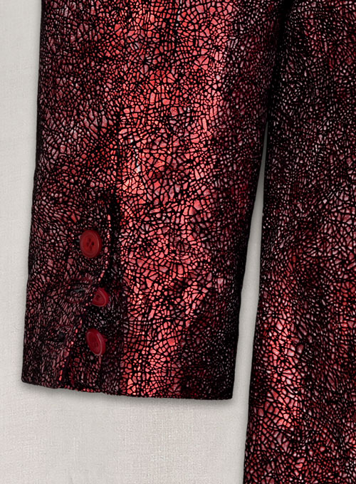 Twilight Red Medieval Leather Blazer