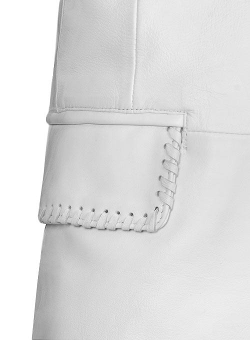 White Medieval Leather Blazer