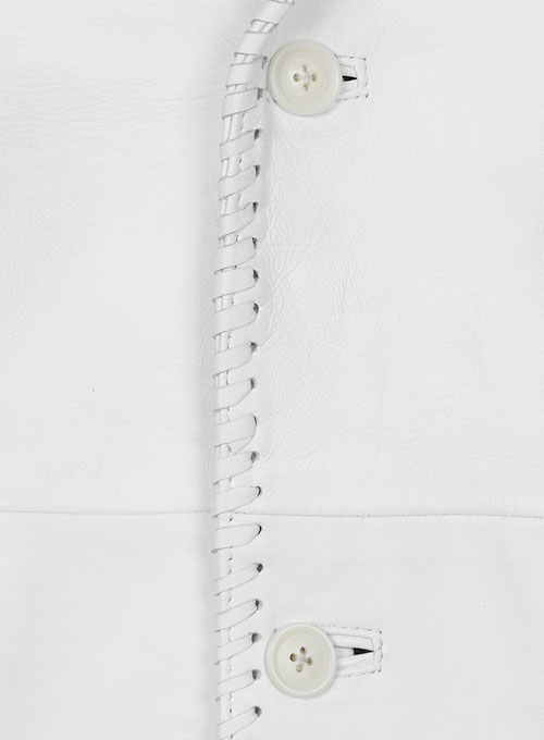 White Medieval Leather Blazer