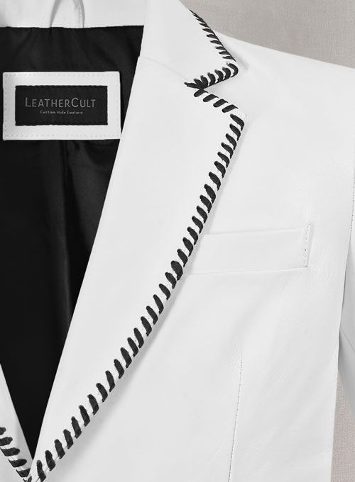 Black Striped White Medieval Blazer