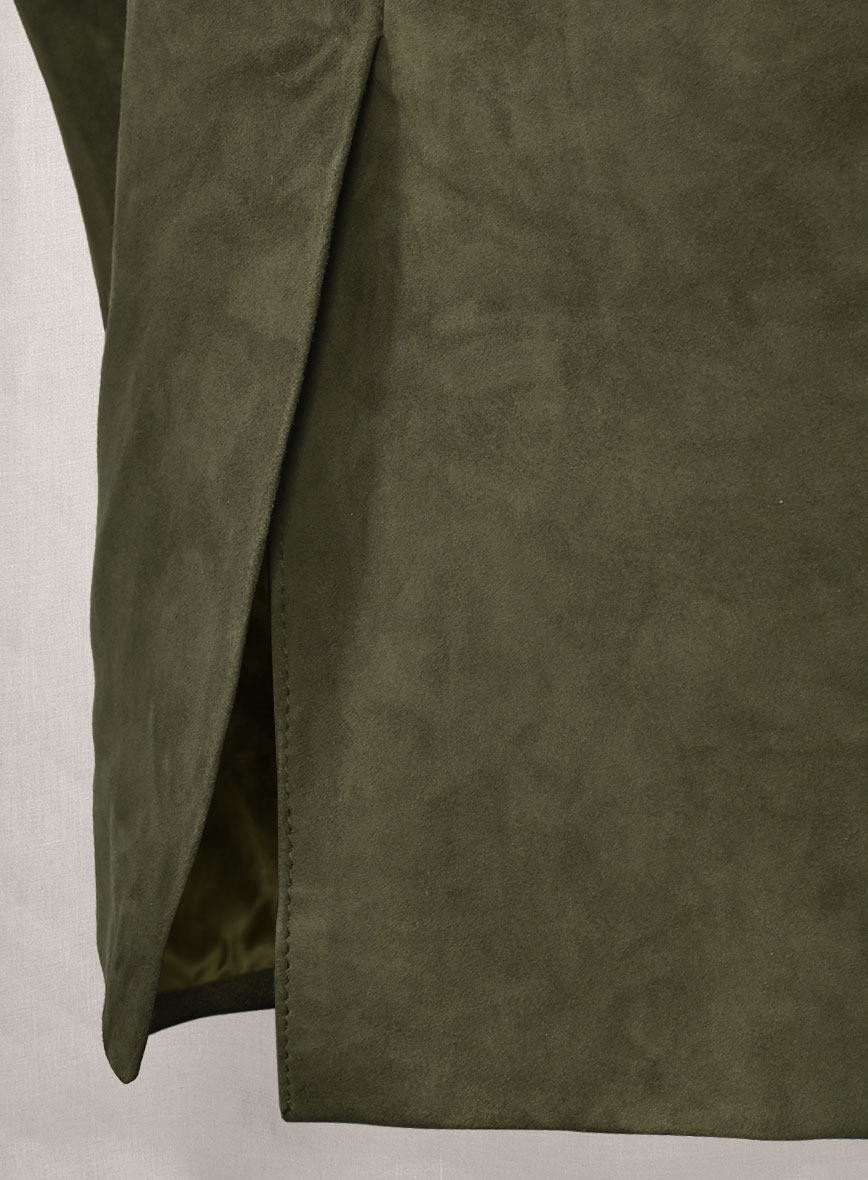 Woodland Green Suede Western Leather Blazer