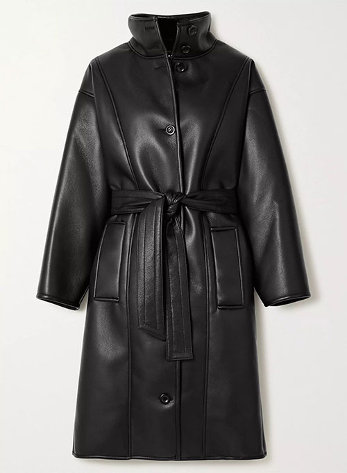 Wrap Leather Trench Coat Wrap Leather Trench Coat