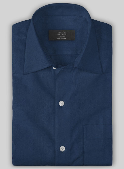 Air Blue Stretch Poplene Shirt - Half Sleeves