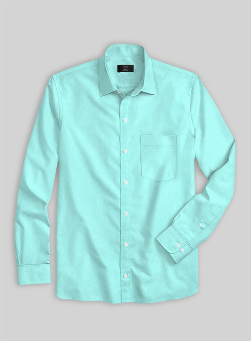 Aqua Blue Stretch Poplene Shirt