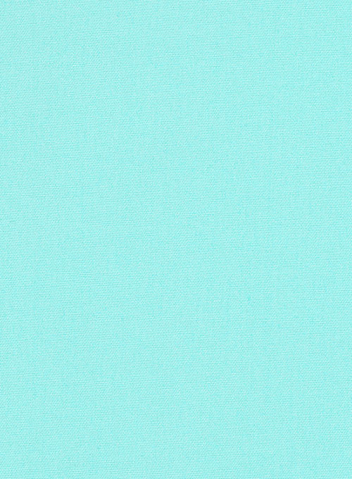 Aqua Blue Stretch Poplene Shirt - Half Sleeves