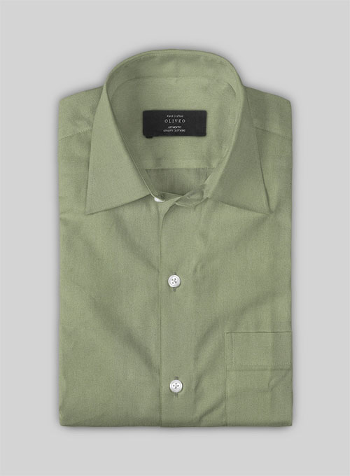 Basil Dust Stretch Poplene Shirt