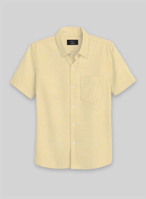 Beige Luxury Twill Shirt - Half Sleeves