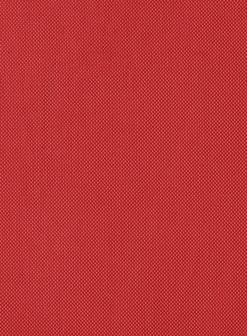 Birdseye Tango Red Cotton Shirt - Full Sleeves