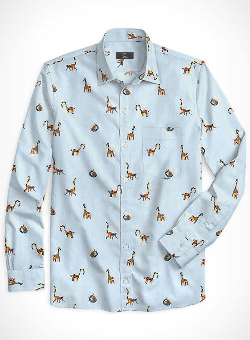 Cotton Romani Lemurs Shirt - Full Sleeves