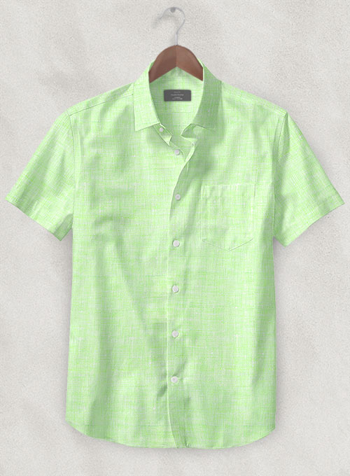 European Light Green Shirt - Half Sleeves